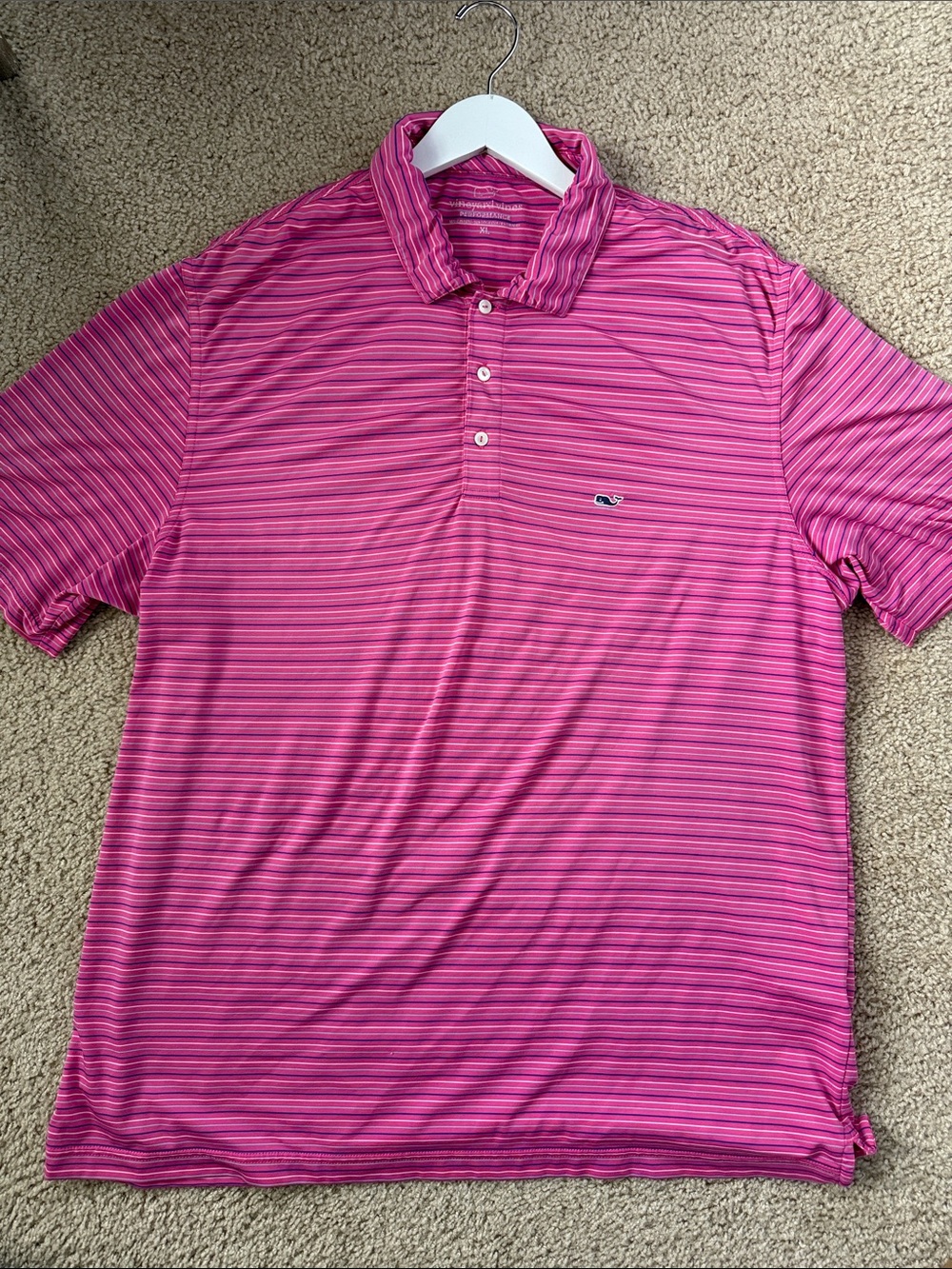 Vineyard Vines Performance Polo Pink size XL